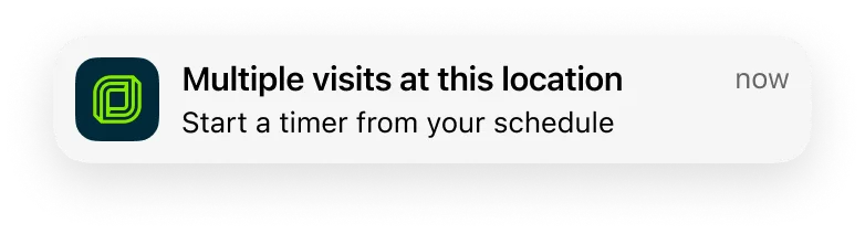 Multiple visits at location notification