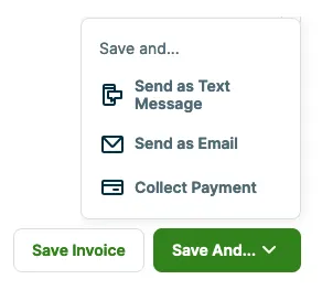 Save and button with dropdown
