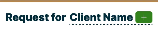 Request for add client name