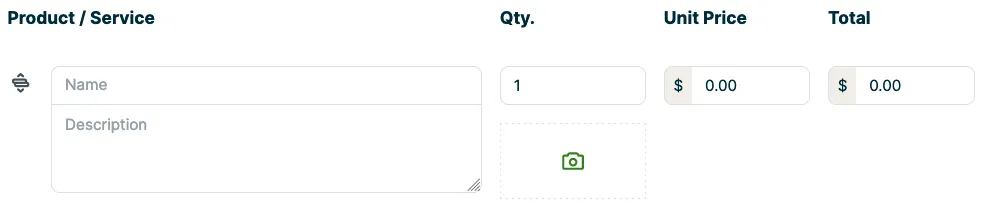 arrow pointing to the camera icon