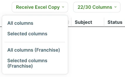column options from a report