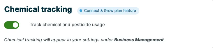 chemical tracking section of work settings