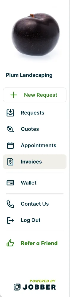 side navigation menu in client hub.