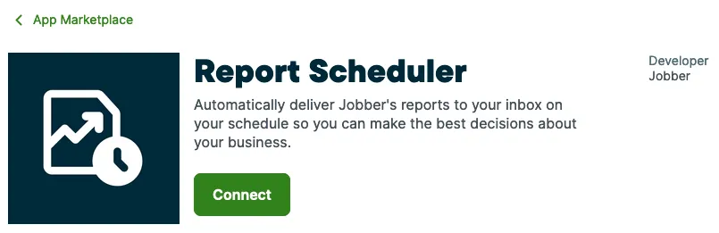 Top part of an integration's
App Marketplace page when the integration is not connected