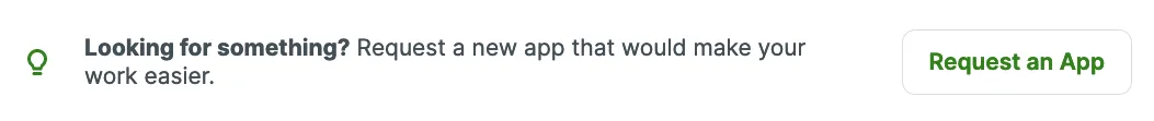Request an App on App Marketplace page