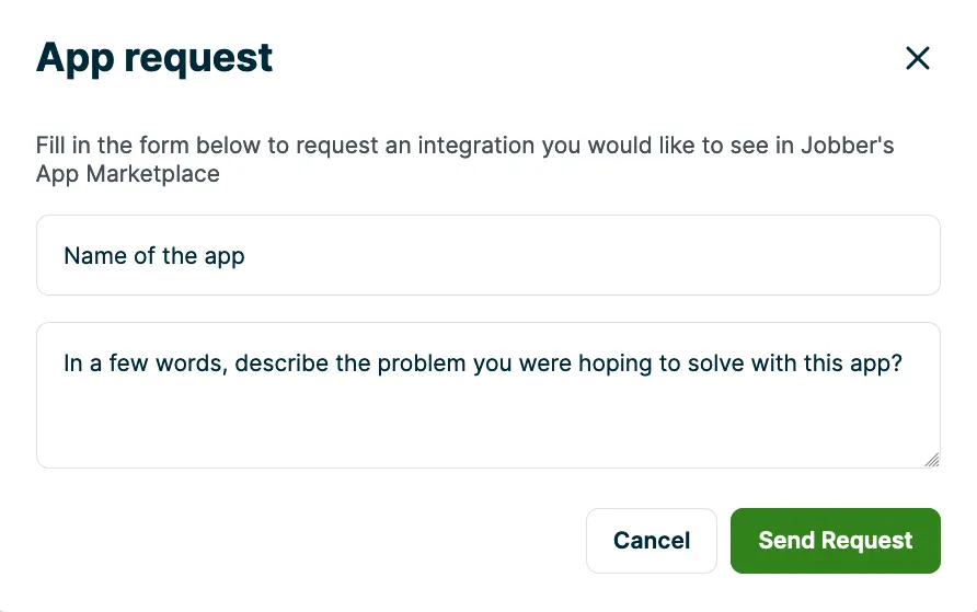 App request window