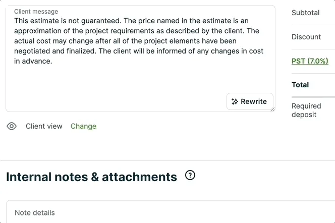 Quote rewrite