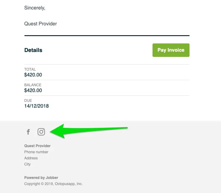 email footer
