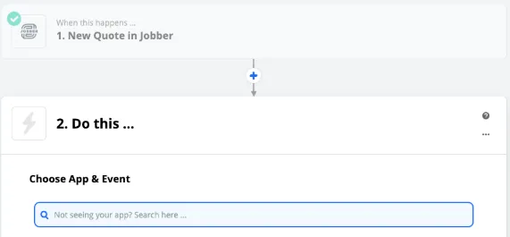 green checkmark on the setup screen Zapier could locate test data