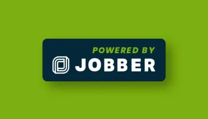 Badge with the text Powered by Jobber