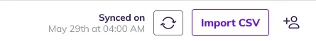 GIF of the sync button being clicked