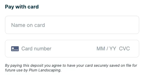 payment method details