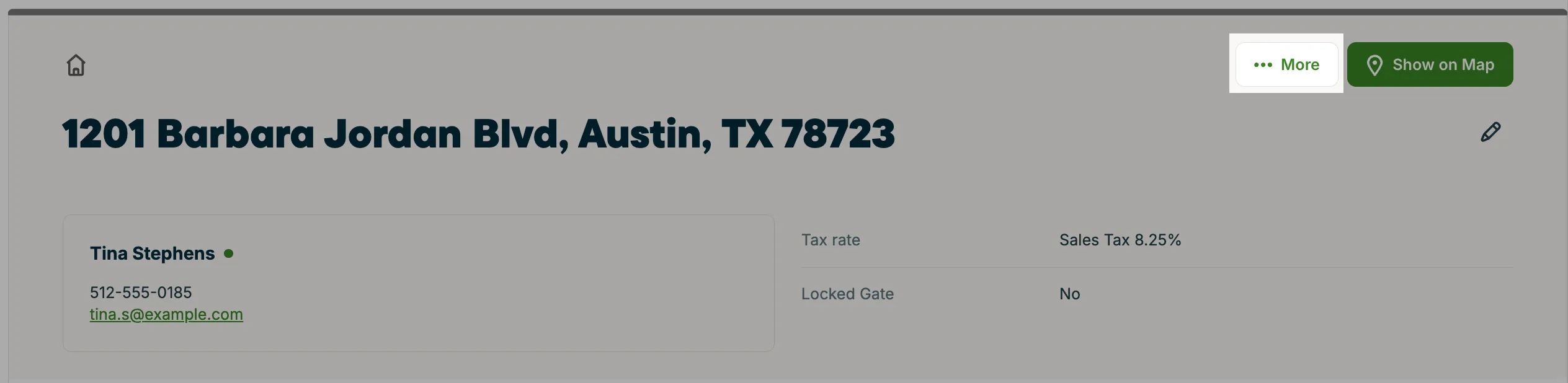 A screenshot showing the top of the property details page.