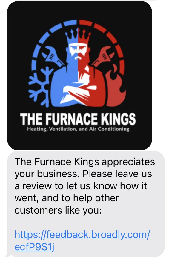 Text message from Broadly
