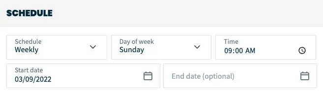 schedule section